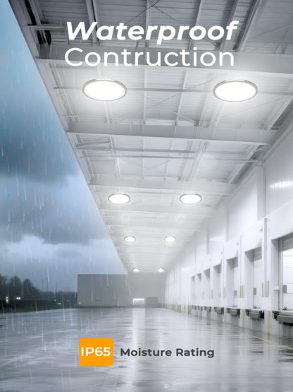 ONLYLUX 200W UFO LED High Bay Lights, 30000LM LED Shop Lights & Garage Lights, IP65 Waterproof 5000K Daylight, Industrial for Warehouse Factory Gym Barn (10 Pack)