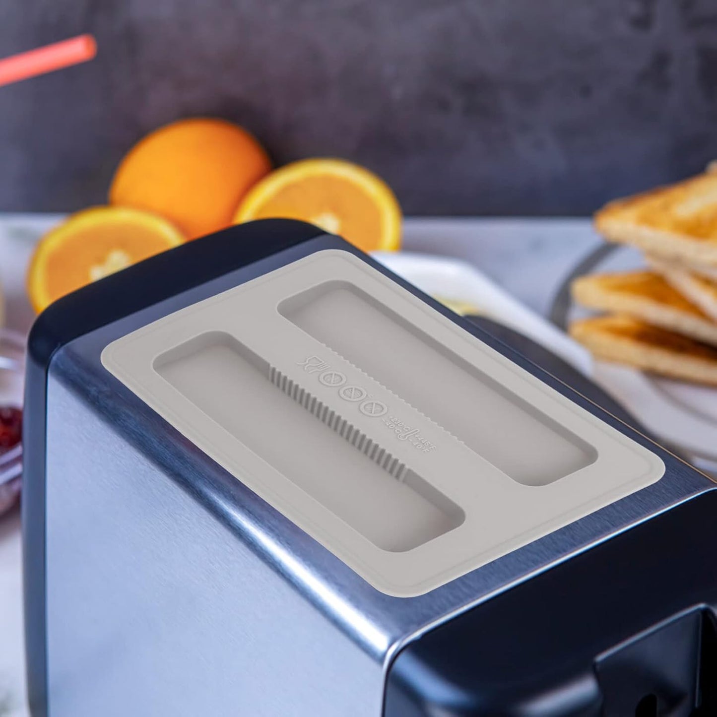 Healeved 2pcs 2 Slice Toaster Cover, Appliance Cover, Machine Washable Toaster and Fingerprint Protection