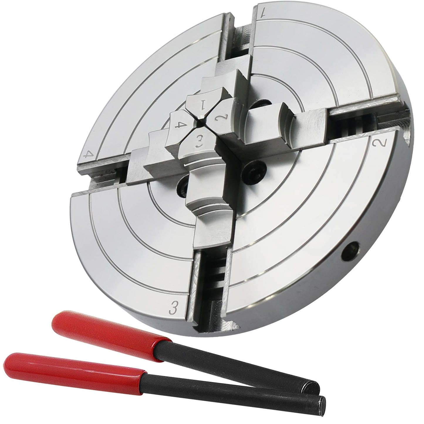 Wood Lathe Chuck, 6 inch 4 Jaws, Self-Centering Lathe Chucks for Woodturning, 4 Jaw Chuck for Wood Lathe 1 x 8TPI Thread