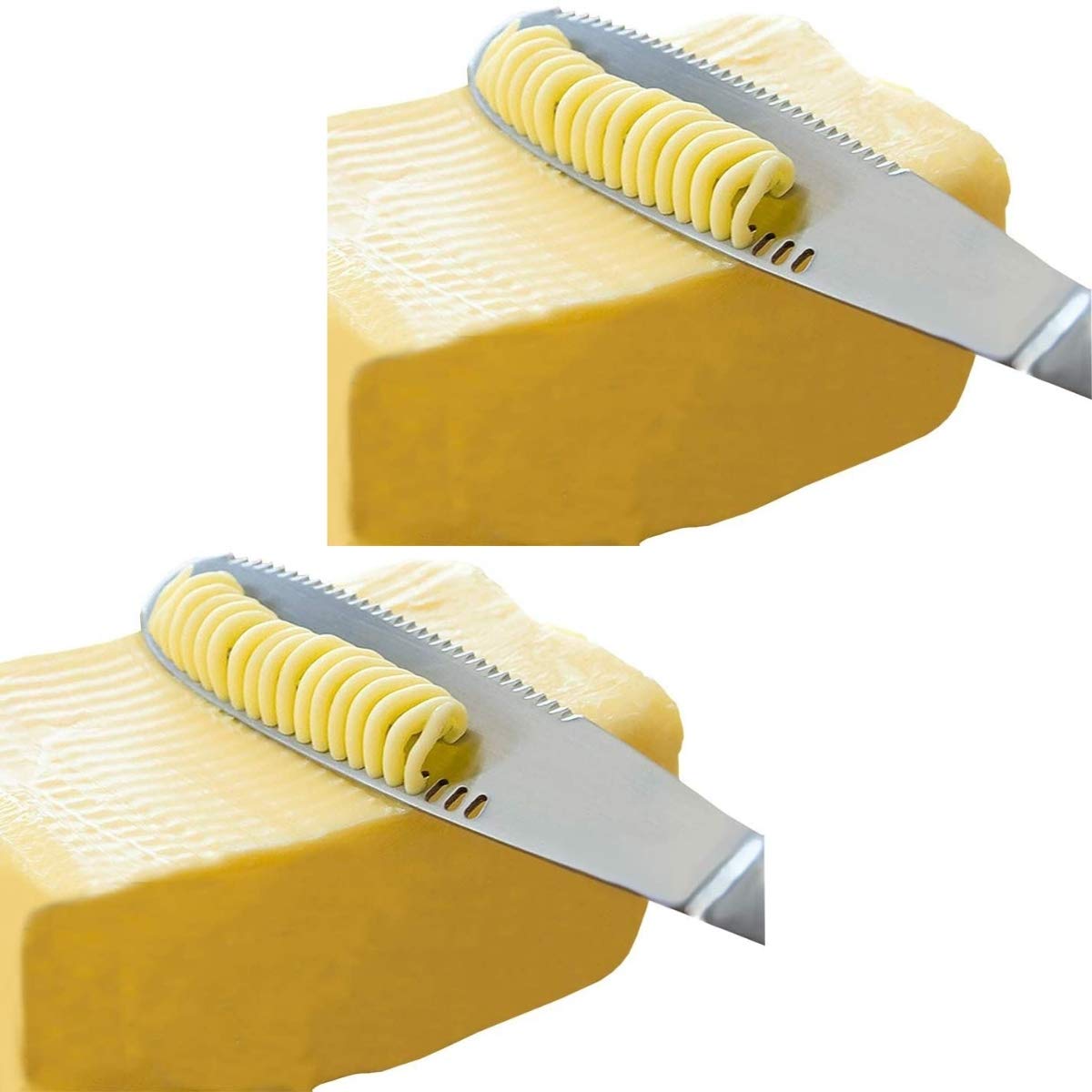 Simple preading Stainless Steel Butter Spreader, Butter Knife - 3 in 1 Kitchen Gadgets (2 Set)