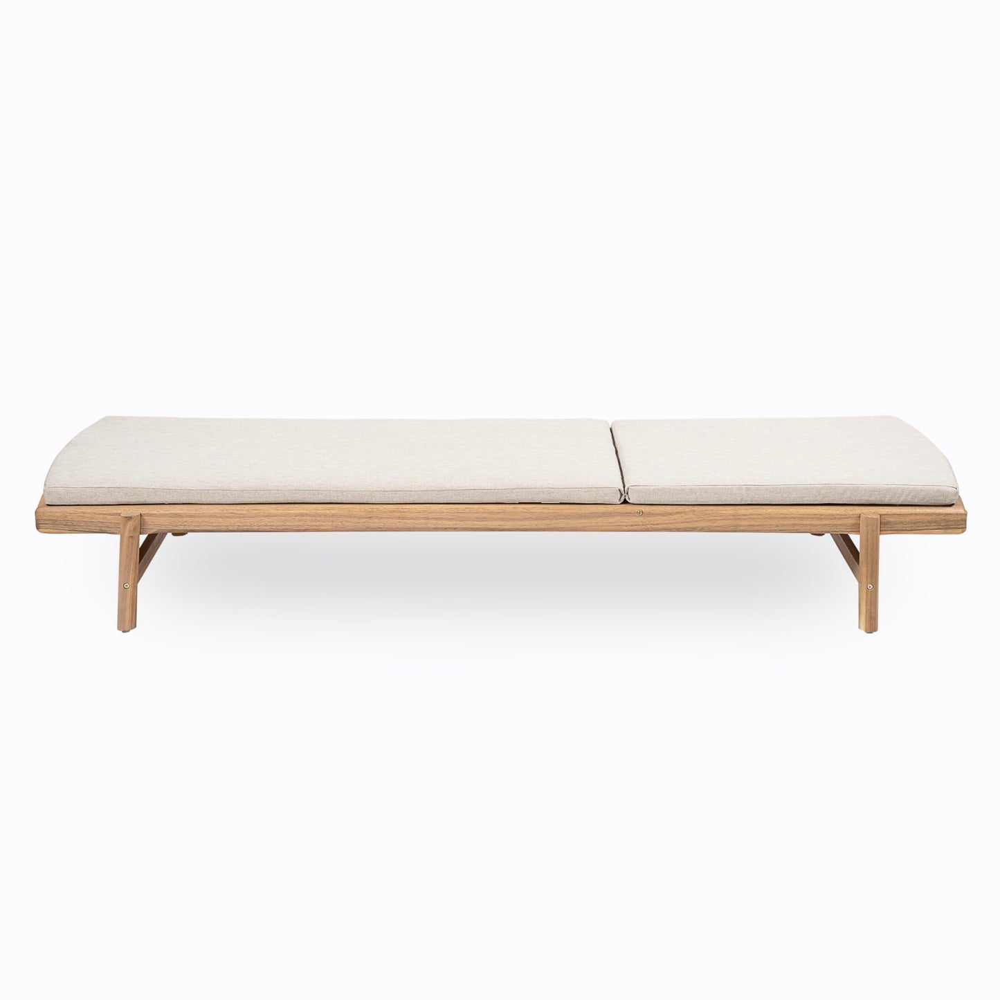 Christopher Knight Home Brolen Acacia Wood Chaise Lounge Chair Outdoor Set of 4, Patio Outdoor Chaise Lounge with Cushions, Adjustable Backrest Lounge Sofa, Wooden Sunbathing Pool Lounger, Teak+Beige