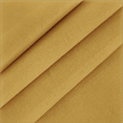 Felisa Mustard Farmhouse Shower Curtain with A Ruffle Hem, Linen Blend Shower Curtain for Bathroom,72"x72"