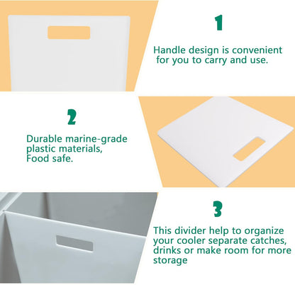 Cooler Divider/Cutting Board Compatible with Rtic 45 Gallon Coolers, White Cooler Accessories.
