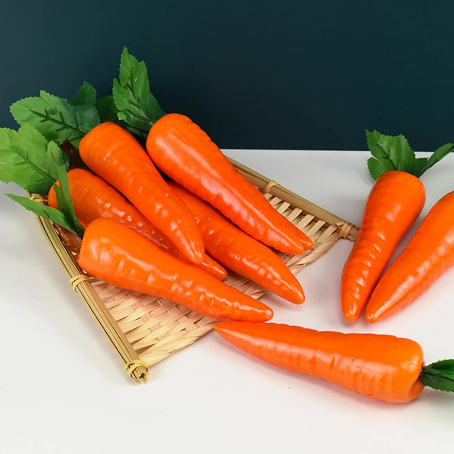 Lorigun 5 Pcs Simulation Carrots, Artificial Vegetables for Home and Kitchen Decorations
