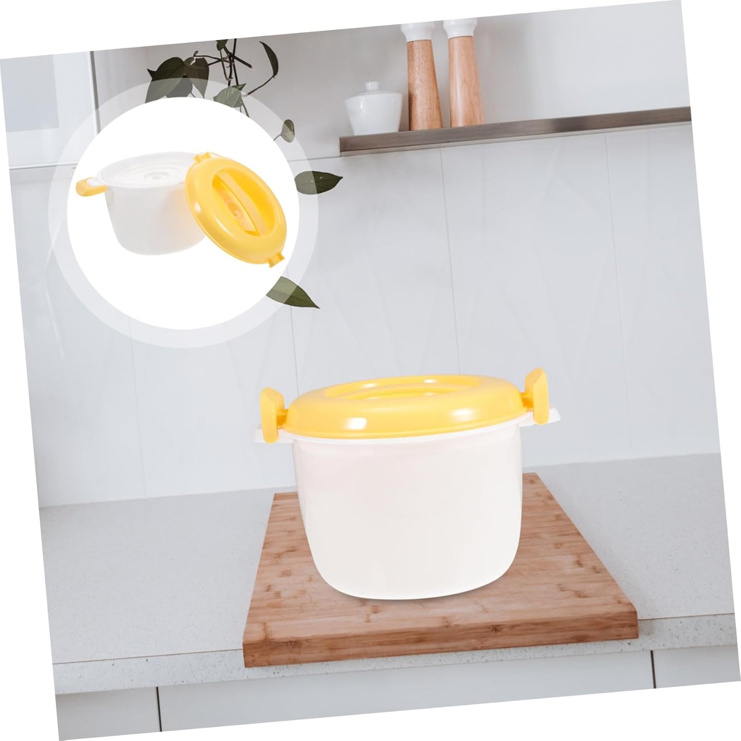 Rice Cooker Fast Microwave Cookware - Portable Heated Lunchbox Oven for Asian Cookware, Simple Travel Food Mug