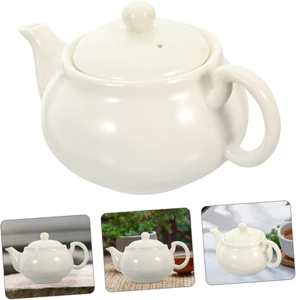 White Ceramic Tea Cups, Teapot, Kettle, Bone China Tea Set, Porcelain, 600ml, 20oz