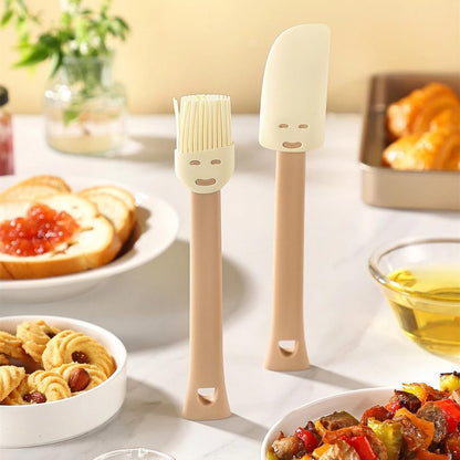 Silicone Pastry Brush Set with Spatula – Heat Resistant BPA Free Basting Brush for Baking, BBQ, Butter, Oil & Sauce – Non Stick Kitchen Cooking Brush Utensils