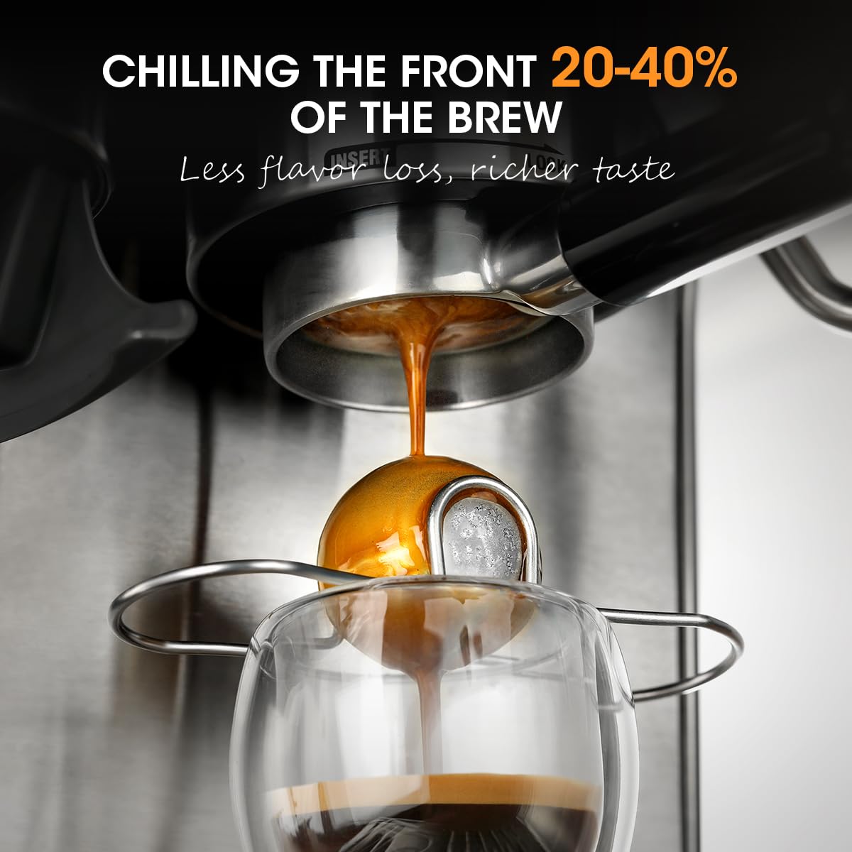 AIEVE 2 Pack Espresso Cooling Ball, Stainless Steel Frozen Ice Rock for Coffee, Espresso Accessories Extract Brew Chilling Tool Chiller Gift for Birthday, Valentine's Day, Christmas