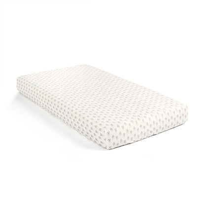 Lush Decor Baby Elephant Stripe Geo Soft & Plush Fitted Crib Sheet, 52"x 28" x 9", Pink & Gray