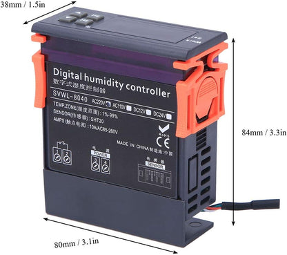 Fafeicy 220V Digital Air Humidity Control Controller, WH8040 Range 1%-99%RH, All-Purpose Digital Tool