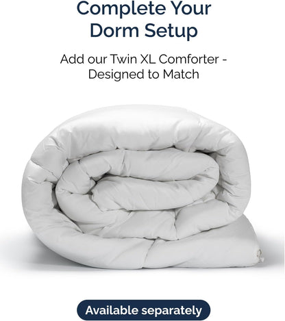 Skiennix Extra Deep Twin XL Sheet Set | 4-Piece Cooling Bedding - Soft, Breathable, Wrinkle-Free - Blue Stripes