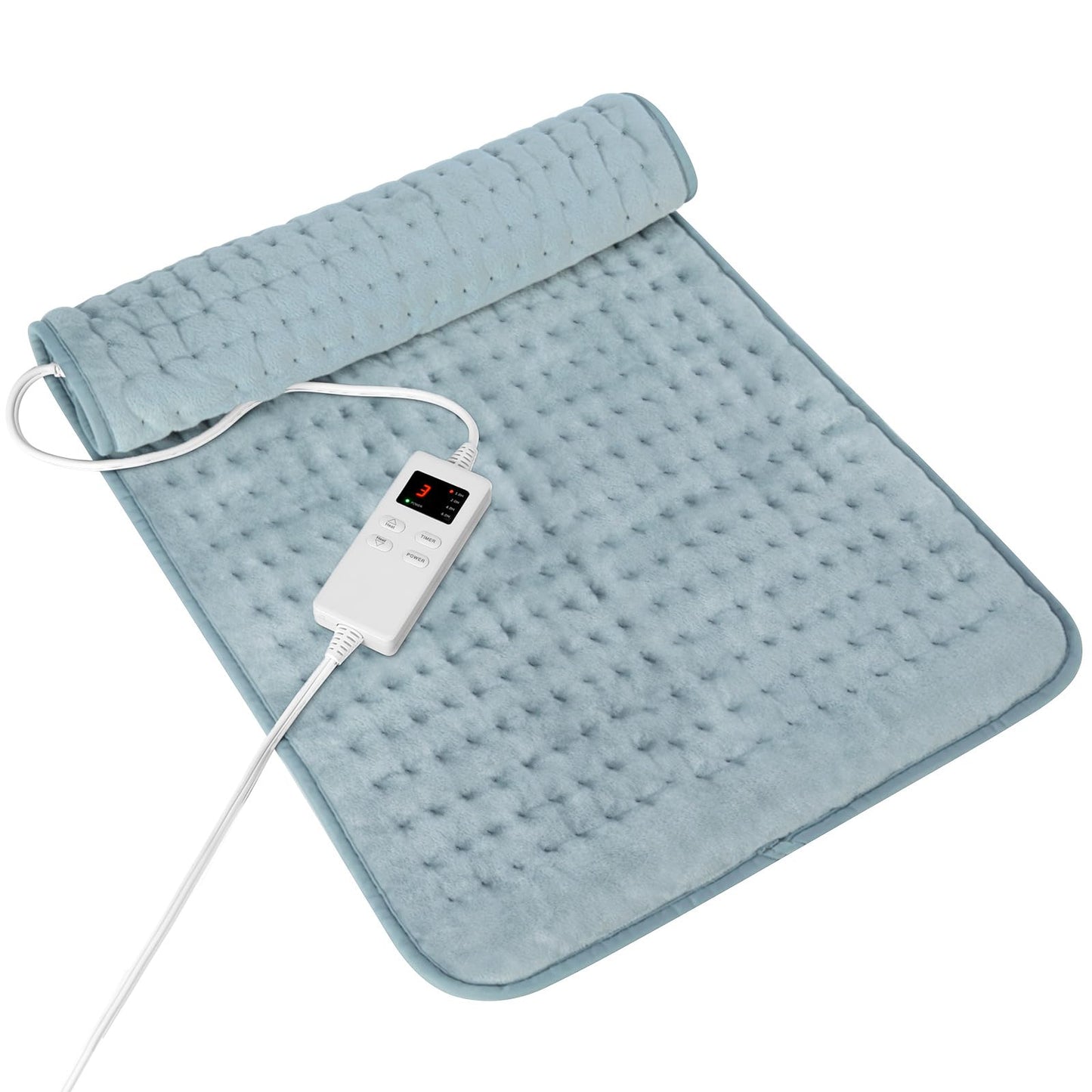 Large Heating Pad for Back Pain Relief, Electric Heating Pad for Neck and Shoulders, Auto Shut Off, Fast Heat, Christmas Gifts for Women Men, Birthday Gifts for Mom Dad (17'' x 33)