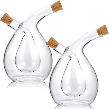 2 2 1 Suclain Pcs Oil and Vinegar Dispenser, in Glass Olive Oil and Vinegar Cruet Dispenser Bottle, Olive Soy Sauce