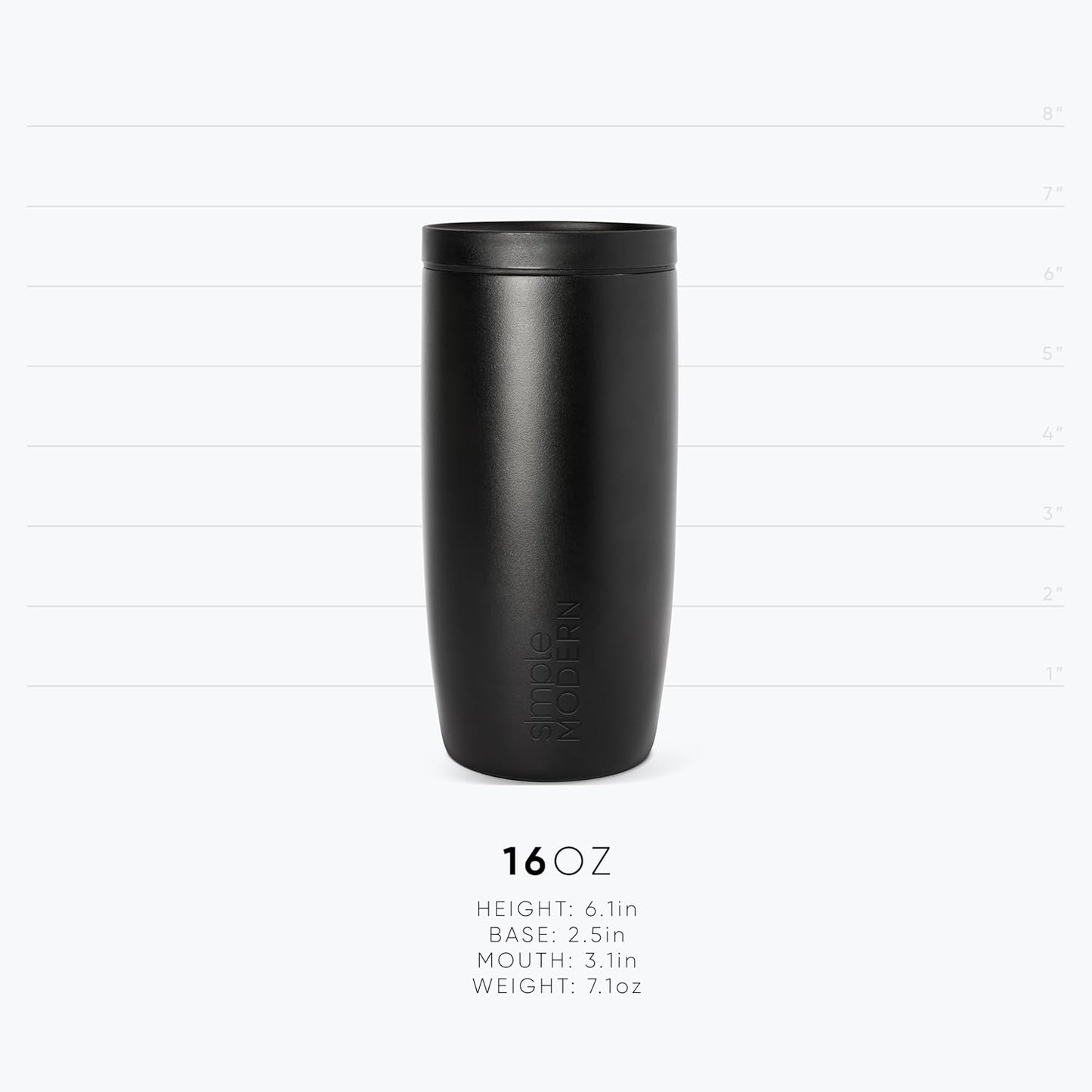 360 16oz Simple Modern Travel Coffee Mug Tumbler with Lid | Ceramic-Lined Insulated Stainless Steel Cold Brew Iced