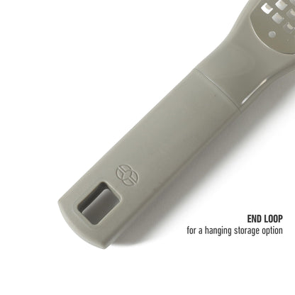 Calphalon Prime Stainless Steel Handheld Grater Lemon Zester W/Cover & Rubber Handle - Taupe