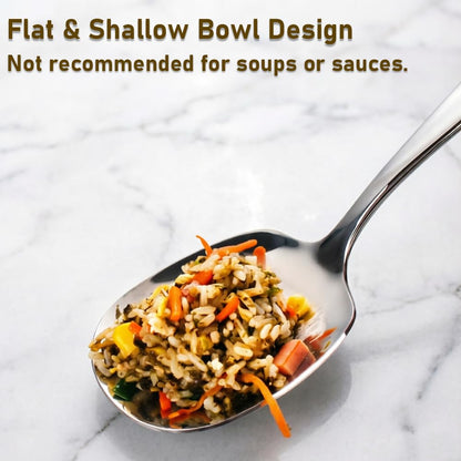 Txhlyx Large Serving Spoons Set of 2 – Heavy Duty 316L Stainless Steel Serving Spoon for Buffet – Dishwasher Safe, 9.5 Inch