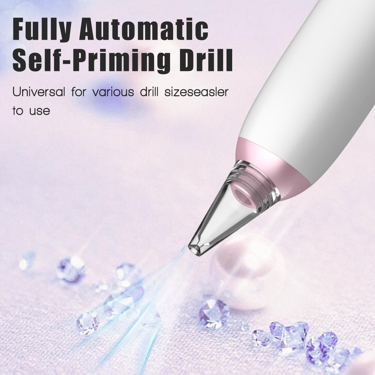 Electric Diamond Painting Pen, Cordless Vacuum Diamond Art Pen Low-Noise, Wax-Free, 3-Speed Adjustable, Rechargeable, Lightweight, Long-Lasting Electric Pen for Diamond Painting Accessories and Tools