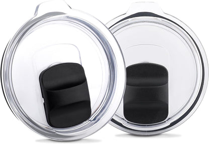 2 Pack Tumbler Lid for Yeti with Magnetic Slider Switch, Reusable Replacement Lids
