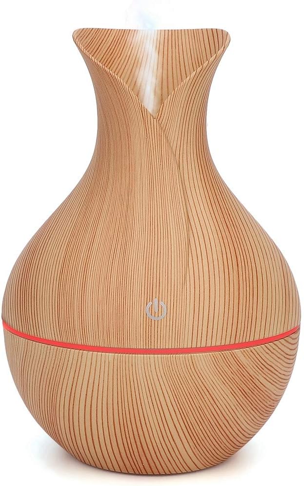 High Capacity Cool Mist Humidifier, for Bedroom, Baby Room, Living Room (Light Wooden Grain)