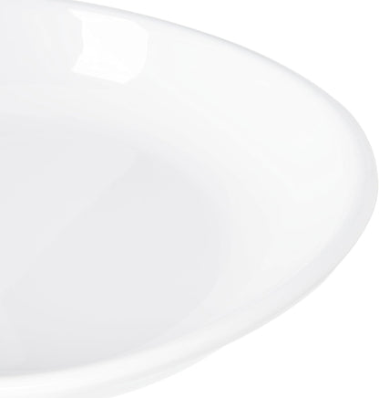Carlisle FoodService Products Stadia Reusable Plastic Pasta Plate, Melamine, 9.5 Inches, White