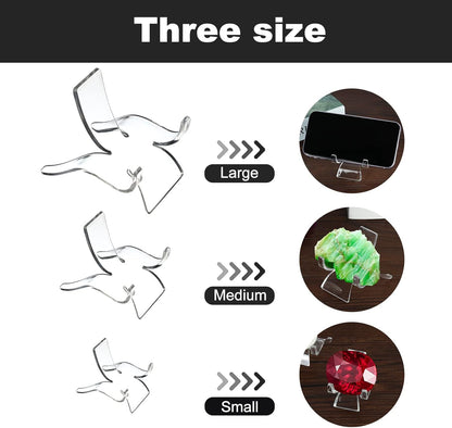 Rock Display Stand, 36 PCS Acrylic Holder for Small Items: Crystal, Rock Painting, Geodes, Mineral, Agate, Fossil,