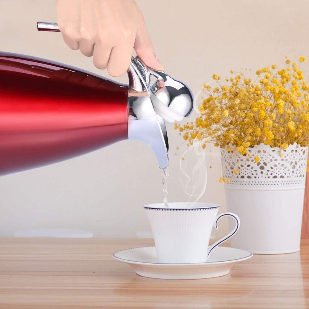 Stainless Steel Coffee Pot, Practical Tea Pot with Comfortable Plastic Handle for Serving Coffee, Tea, Hot Chocolate
