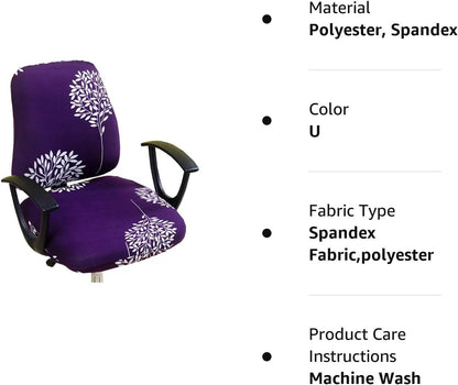 Computer Office Chair Cover, Stretchable Universal Rotating Chair Slipcover