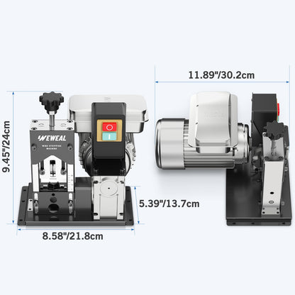 Wire Stripping Machine, 0.06''–1.18'' Automatic Electric Wire Stripper, Heavy Duty Copper Wire Stripping Tool with Aluminum Frame for Scrap Copper Recycling, DIY Cable, Romex, Industrial Use