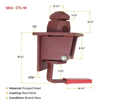 Mytee Products Sea and Rail Shipping Container Manual Twist Lock Weld Type for Chassis (4 Pack)