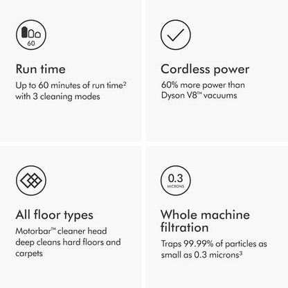 Dyson V11 Cordless Stick Vacuum - Powerful Suction | Large Capacity, Nickel/Blue Finish