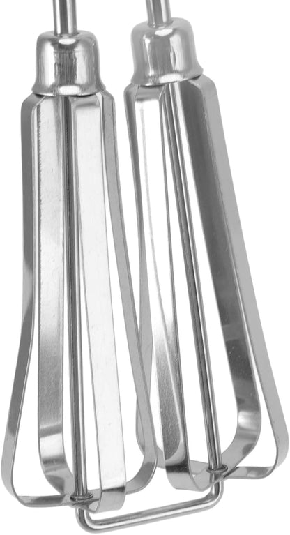 Rotary Egg Beater, Hand Crank Handheld Mixer, Stainless Steel Portable Mixer with Plastic Handle, Small Manual Hand