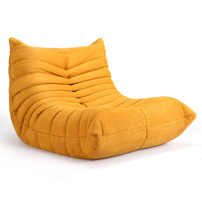 High-end Bean Bag Chairs for Adults Giant Bean Bag Chair Memory Foam BeanBag Chair Bean Bag Sofa Fireside Beanbags Lazy Sofa for Living Room Bedroom Office Suede Yellow