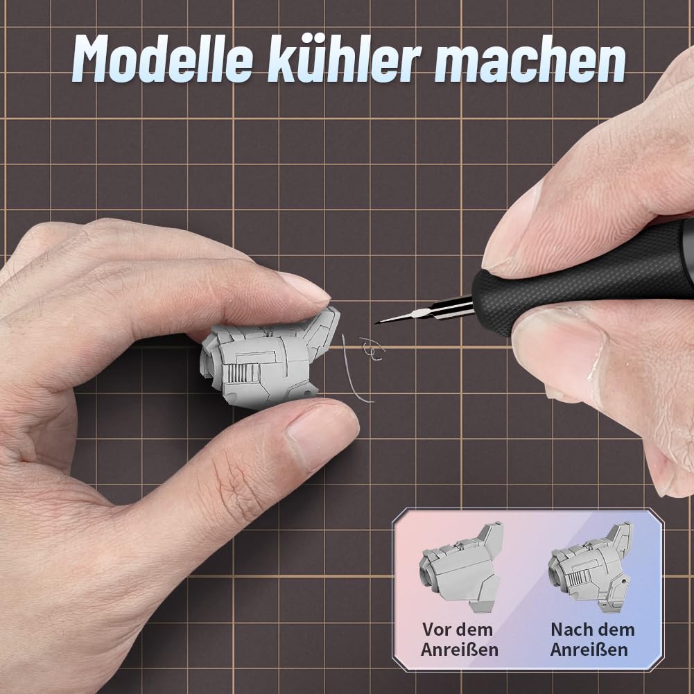 stedi Model Scriber Chisel,Tungsten steel Blades 0.15mm,for Modeling Hobby,RG Scale Model,Gundam Model Kit,for Scribing line, Engraved,Panel line,Resin,Blue