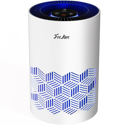 FreAire Air Purifiers for Bedroom Covers Up to 1086 Ft², Air Purifiers for Home, HEPA Air Purifier with RGB Lights, Air Purifier Removes Dust Smoke Pollen Dander Smell, for Home/Pets/Bedroom (White)