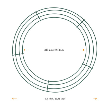 MUKCHAP 20pcs 12 Inch Wire Wreath Frame, Green Wire Wreath Frames Rings, Round Metal Wreath Form for DIY Crafts, Weddings