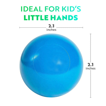 Playz Soft Plastic Mini Ball Pit Balls 50 Count - w/ 8 Vibrant Colors - Crush Proof, No Sharp Edges, Non Toxic, Phthalate & BPA Free for Baby Toddler Ball Pit, Play Tents & Tunnels Indoor & Outdoor