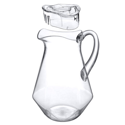 Amazing Abby - Sparkly - Plastic Pitcher (64 oz, 2 Quart), Clear Water Pitcher with Lid, Fridge Jug, BPA-Free, Shatter-Proof, Great for Iced Tea, Sangria, Lemonade, Juice, Milk, and More