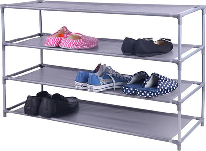 20 (4-Tier Home Basics Pair Non-Woven Shoe Rack Wide)