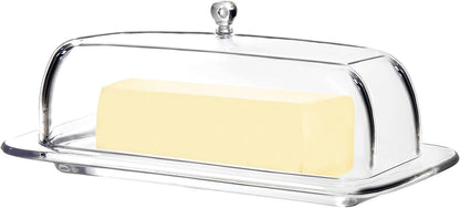 Youngever Plastic Butter Keeper, Reusable Clear Butter Dish with Lid