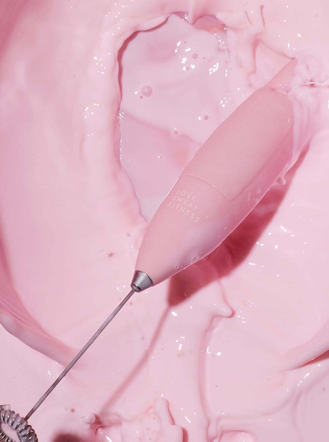 Smooth Operator Pink Handheld Electric Whisk, Milk Frother, Foam Maker for Protein, Coffee & More with Stainless Steel