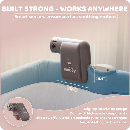 Wuugy Melody - 2025 Mom's Choice Award Winner | Portable Smart Baby Sleep Assistant - Rhythmic Vibration, White Noise, Sleep Sounds & Air Filter | Colic Relief | Compatible with All Cribs & Strollers