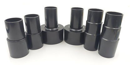 Plastic Vacuum Converter Reducer Attachments Fits Vacuum Cleaner， 1-3/8" to 1-1/4", 2-1/2" to 1-1/4", 1-1/4" to 1-3/8" to 1-1/2"（6 Pieces）