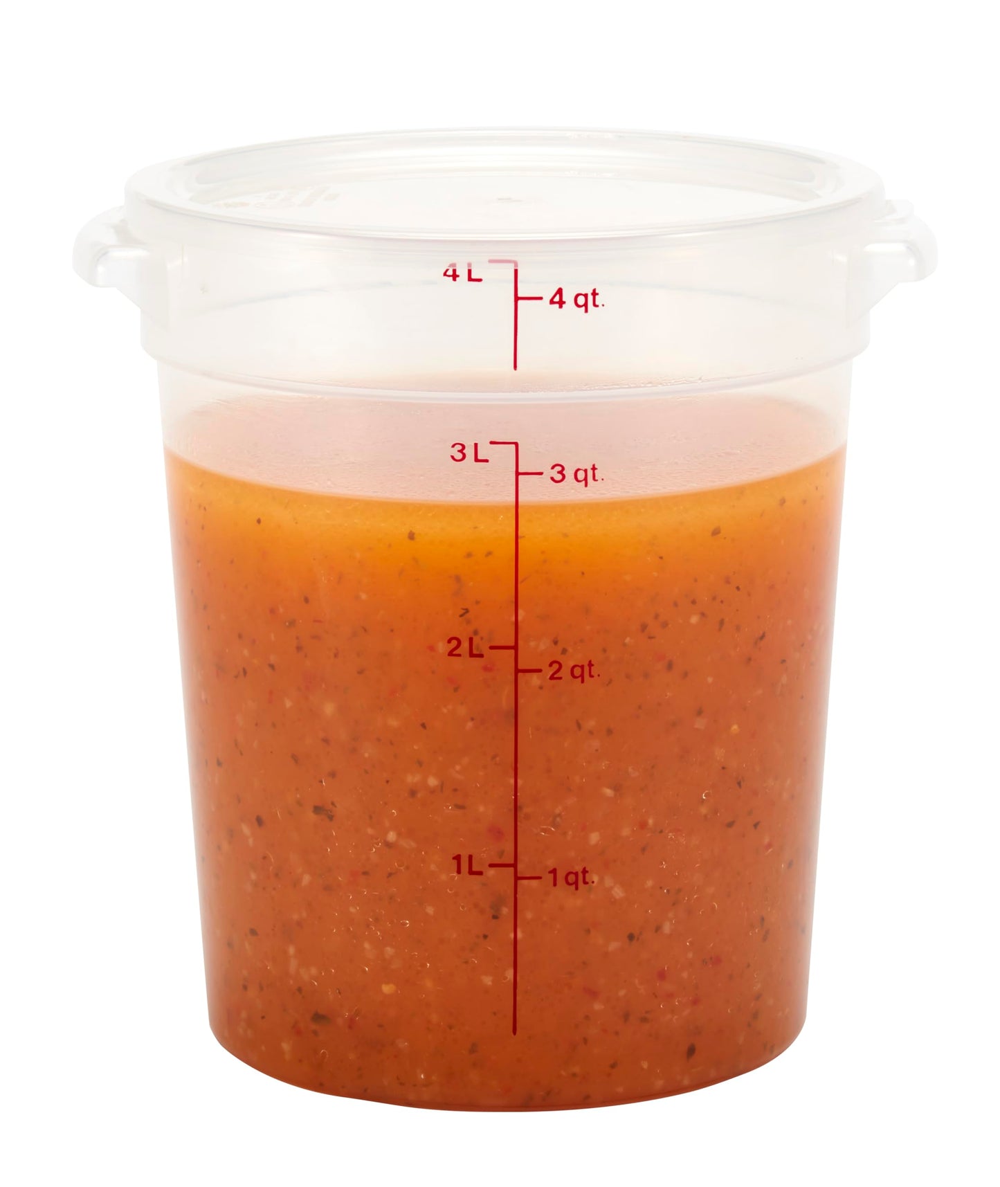 Cambro Food Storage Containers with Lids (BPA-Free) - 4 Quart - Food Grade Buckets with Lids (2 Pack) - For Dough Proofing and Brining (Translucent)