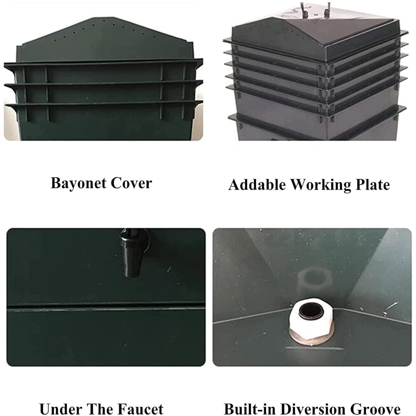 5-Tray Worm Composter, Large Compost Bin, Sustainable Worm Farm Kit, Space-Saving Outdoor Composting Bin for Garden Kitchen Yard