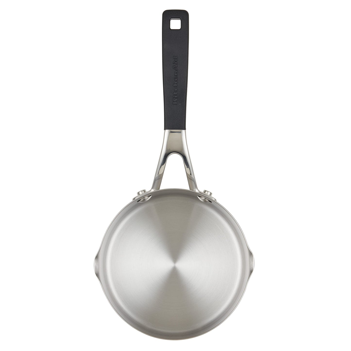 KitchenAid 71018 Stainless Steel Saucepan with Pour Spouts, 1 Quart - Brushed Stainless Steel