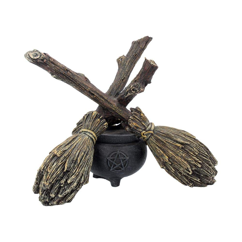 Nemesis Now B1867F6 Broomstick Crystal Ball Crystal Ball Holder 16cm Brown