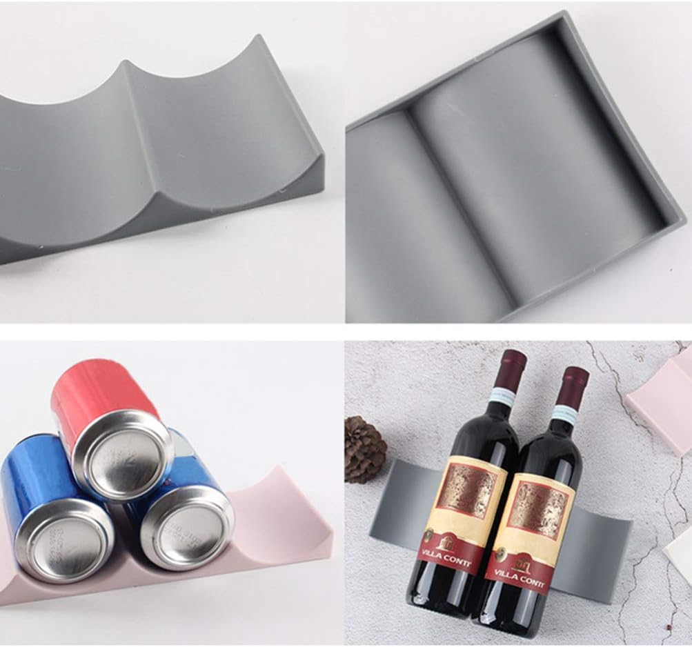BESTonZON Wine Rack Water Bottle Display Mat, Refrigerator Organizer for Easy Storage (White)