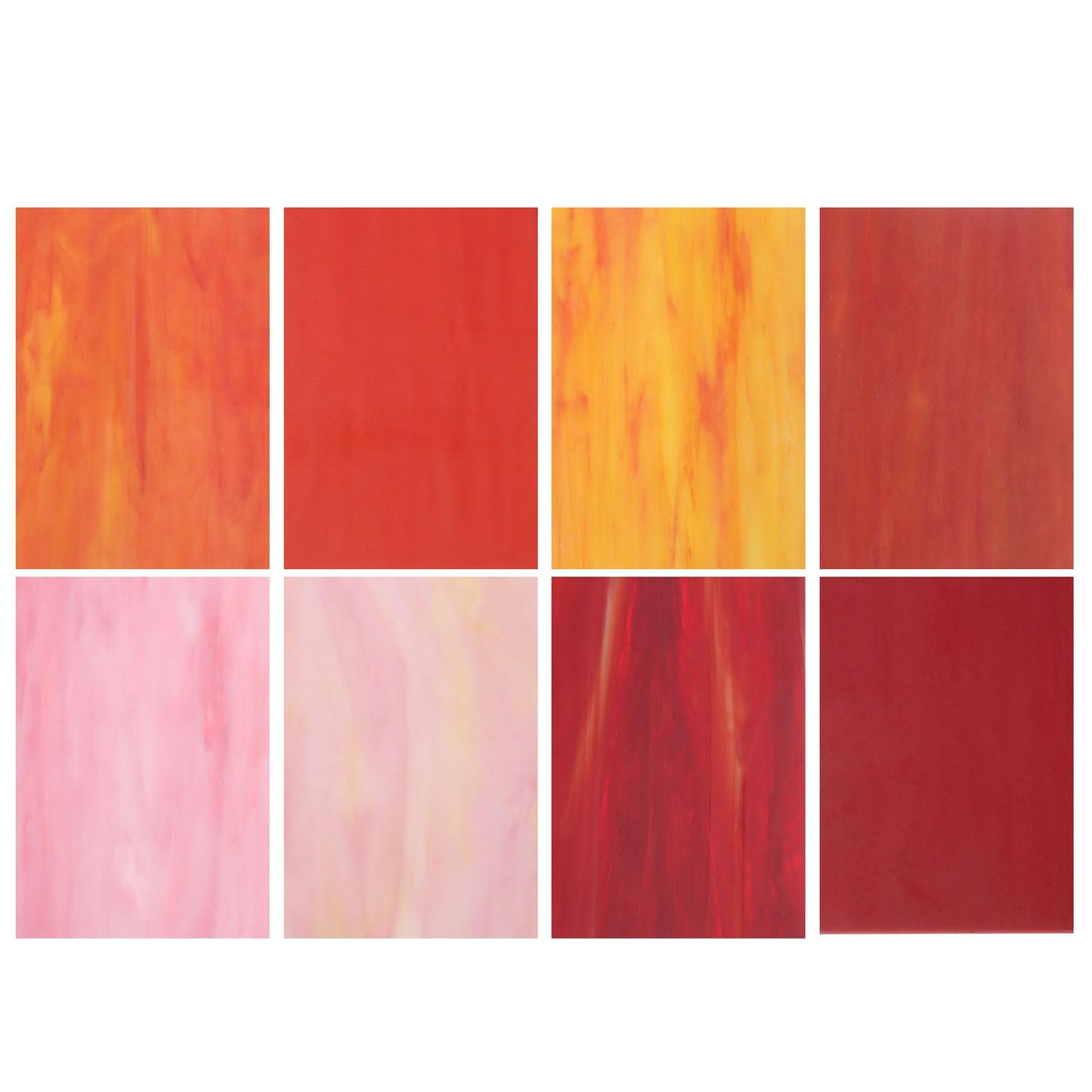 MECCANIXITY 8 Sheets Stained Glass Sheets,4 x 6 Inch Variety Mosaic Glass Tiles for DIY Projects Home Crafts Decoration,Red Series