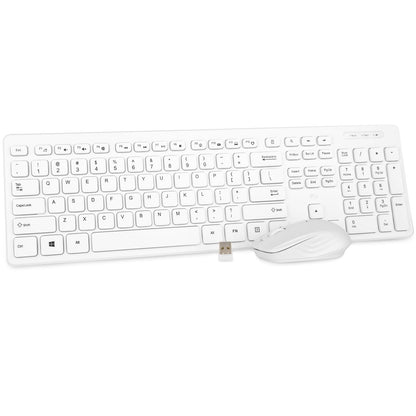 Wireless Keyboard and Mouse Combo - Rii Standard Office PC Keyboard and Optical Wireless Mice (Black)