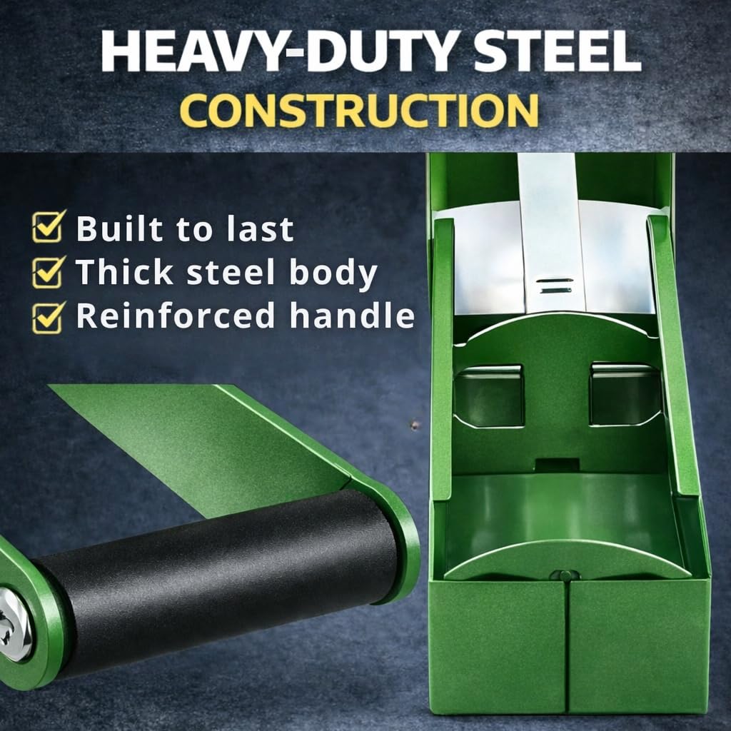 Green Сan Crusher for Recycling - 8oz 12 oz 16oz Heavy Duty Aluminum Can Smasher Countertop Metal Compactor Can Crusher Foot for Recycling Beer Seltzer Soda Cans and Plastic Bottle
